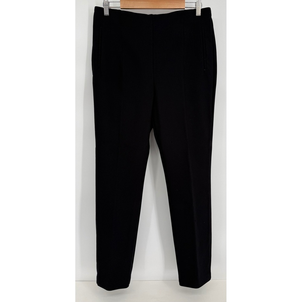 Rachel Zoe Black Slim Leg Stretch‎ Trousers Side Zip Dress Pants Womens Size 12